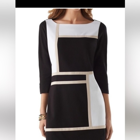 White House Black Market Tops - White House Black Market color block tunic Small scuba mini sheath dress sk0006